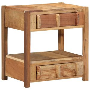 vidaXL Mesa de apoio Castanho 43 x 32 x 46 cm Madeira Refor&ccedil;ada S&oacute;lida