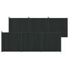 vidaXL Painel de Cerca 6 pcs WPC e Alum&iacute;nio Preto