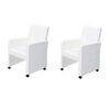vidaXL Cadeiras de jantar 2 pcs couro artificial branco