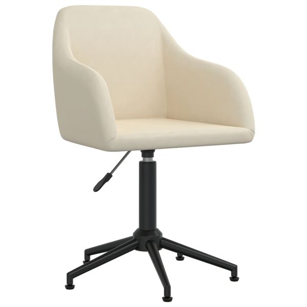 vidaXL Cadeiras de jantar girat&oacute;rias 4 pcs veludo cor creme