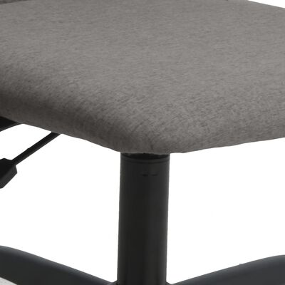 vidaXL Cadeira de escritório altura regulável tecido cinzento-escuro