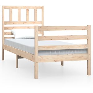 vidaXL Estrutura de cama 90x200 cm madeira maci&ccedil;a