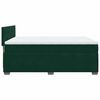vidaXL Cama com molas/colch&atilde;o 140x190 cm veludo verde-escuro