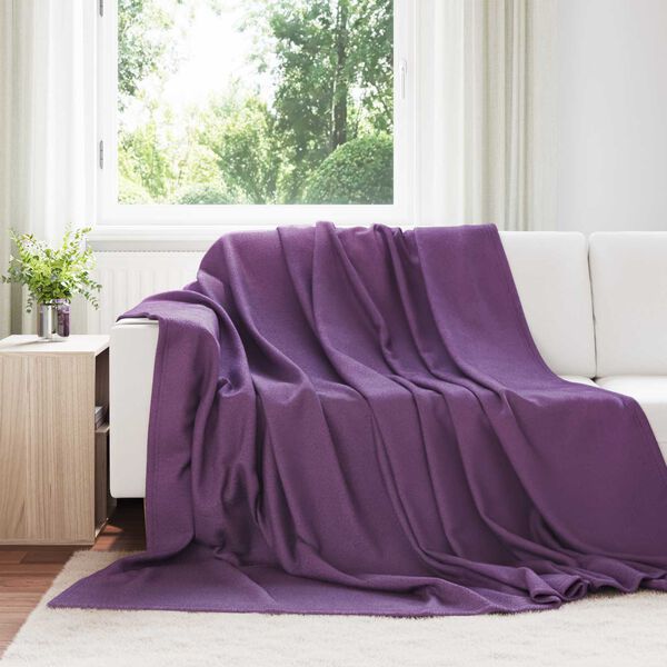 vidaXL Cobertor Roxo 240 x 220 cm L&atilde;