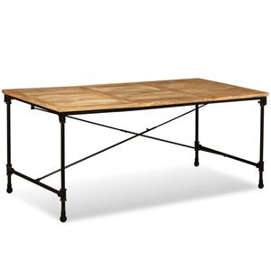 vidaXL Mesa de jantar madeira de mangueira maci&ccedil;a 180 cm