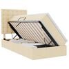 vidaXL Cama com arruma&ccedil;&atilde;o e colch&atilde;o Creme 90 x 190 cm Poli&eacute;ster