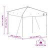 vidaXL Tenda de Toldo Manual Azul 243 x 243 x 251 cm tecido