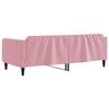 vidaXL Sof&aacute;-cama 90x200 cm veludo rosa
