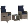 vidaXL Conjunto de Lounge de Jardim 3 unid.