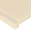 vidaXL Cabeceira de cama c/ luzes LED tecido 200x5x78/88 cm cor creme