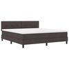 vidaXL Cama Box com colch&atilde;o Marrom Escuro 180 x 200 cm tecido