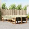vidaXL Conjunto de Sof&aacute;s para Exterior 9 pcs Natural e Creme