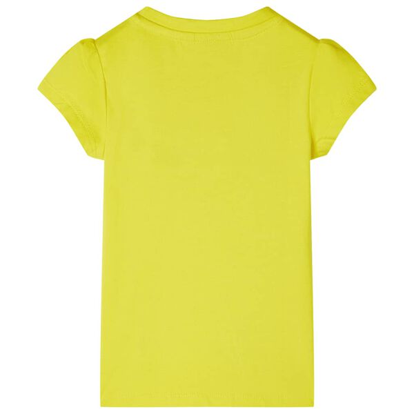 T-shirt de manga curta para crian&ccedil;a amarelo-brilhante 128