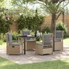 vidaXL Conjunto de Jantar para Jardim 5 pcs Bege e Cinza Claro vime PE