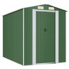 vidaXL Abrigo de jardim 192x274x223 cm a&ccedil;o galvanizado verde