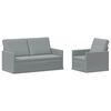 vidaXL Conjunto de Sof&aacute;s 2 pcs Cinzento-claro Tecido