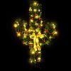 vidaXL Cato de Natal com suporte e LEDs PVC 150 cm verde
