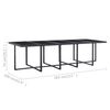 vidaXL 15 pcs conjunto jantar exterior com almofad&otilde;es vime PE preto