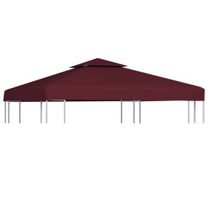 vidaXL Cobertura gazebo c/ 2 camadas 310 g/m&sup2; 3x3 m bord&ocirc;