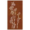 vidaXL Decora&ccedil;&atilde;o p/ muro de jardim 105x55 cm a&ccedil;o corten design bambu