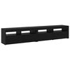 vidaXL Gabinete para TV 2 pcs Carvalho Preto 210 x 35 x 40 cm
