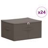 vidaXL Caixa de Armazenamento 24 pcs Cinzento 50 x 30 x 25 cm