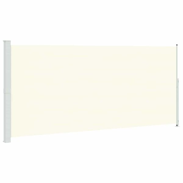 vidaXL Toldo lateral retr&aacute;til para p&aacute;tio 220x500 cm cor creme