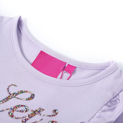 T-shirt de manga comprida para criança brilhantes lilás 92