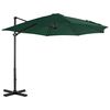 vidaXL Guarda-sol de jardim com base port&aacute;til verde
