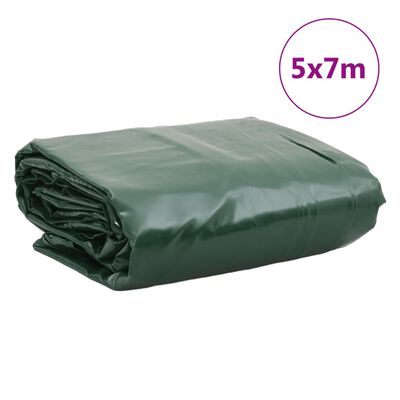 vidaXL Lona 5x7 m 650 g/m² verde