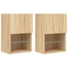 vidaXL M&oacute;veis de TV com luzes LED 2 pcs 40,5x30x60 cm carvalho sonoma