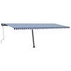 vidaXL Toldo retrátil manual independente 600x300 cm azul e branco