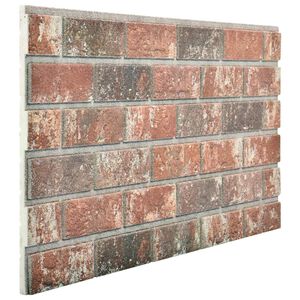 vidaXL Pain&eacute;is de parede 10 unid. 100 x 50 cm Marrom Escuro e Cinza