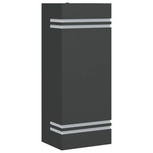 vidaXL Candeeiro de parede para exterior a&ccedil;o inoxid&aacute;vel preto