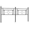 vidaXL Cabeceira de substitui&ccedil;&atilde;o 193 cm metal preto