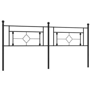 vidaXL Cabeceira de substitui&ccedil;&atilde;o 193 cm metal preto