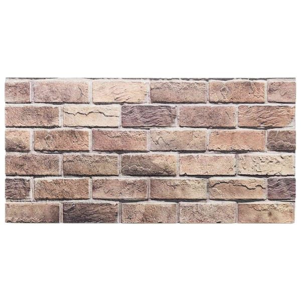 vidaXL Pain&eacute;is de parede 10 pcs Marrom e Cinza 100 x 50 cm Espuma EPS