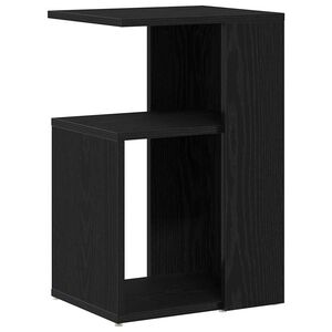 vidaXL Mesa Lateral Carvalho Preto 36 x 30 x 56 cm