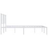 vidaXL Estrutura de cama com cabeceira 193x203 cm metal branco