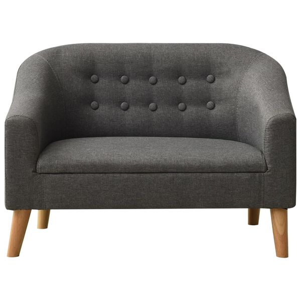 vidaXL Sof&aacute; infantil tecido cinzento