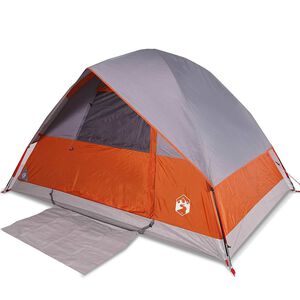vidaXL Tenda de campismo c&uacute;pula p/ 2 pessoas imperme&aacute;vel laranja