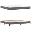 vidaXL Estrutura da Cama com colch&atilde;o Cinzeto 200 x 200 cm tecido
