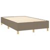 vidaXL Cama box spring colch&atilde;o/LED 120x200cm tecido cinza-acastanhado