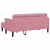 vidaXL Conjunto de Sof&aacute;s com almofada 2 pcs Rosa Poli&eacute;ster