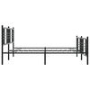vidaXL Estrutura de cama com cabeceira e pés 183x213 cm metal preto