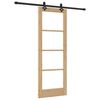 vidaXL Porta Deslizante ORKDAL Natural e Preto 73,5 x 198,5 cm