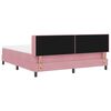 vidaXL Cama Box com colch&atilde;o com cabeceira Rosa 200 x 180 cm Veludo