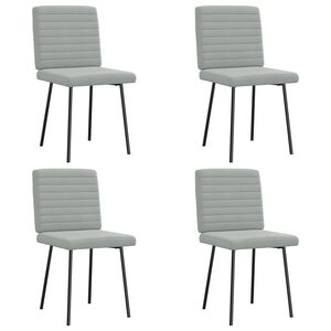 vidaXL Cadeiras de jantar 4 pcs veludo cinzento-claro
