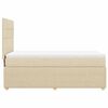 vidaXL Cama com molas/colch&atilde;o 90x190 cm tecido cor creme