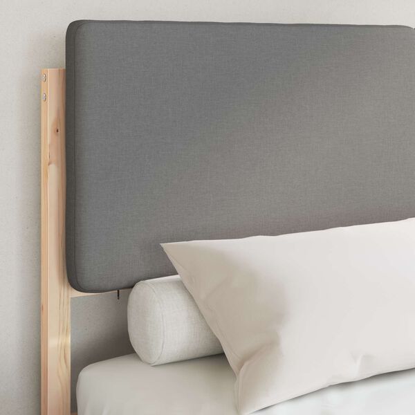 vidaXL Estrutura de Cama com Cabeceira Estofada Cinzento-claro